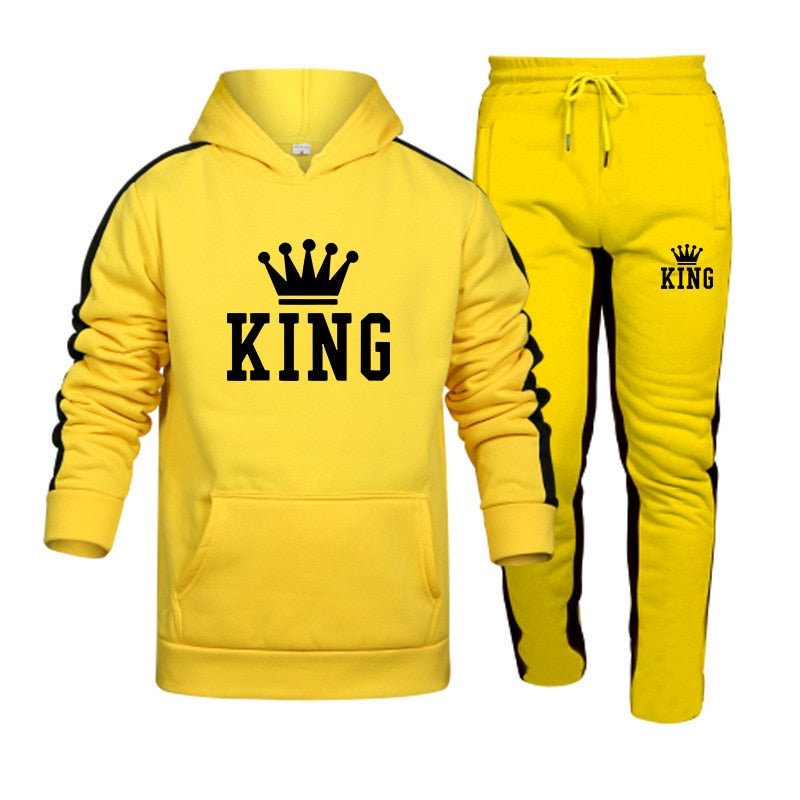 Mens Tracksuit Hooded Sweatshirts and Jogger Pants