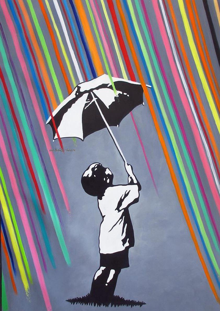 Banksy Graffiti Artwork Painting Girl