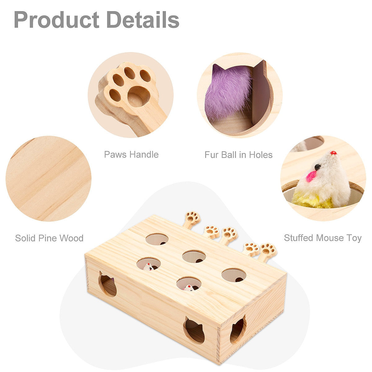 Whack-a-mole Solid Wood Toys