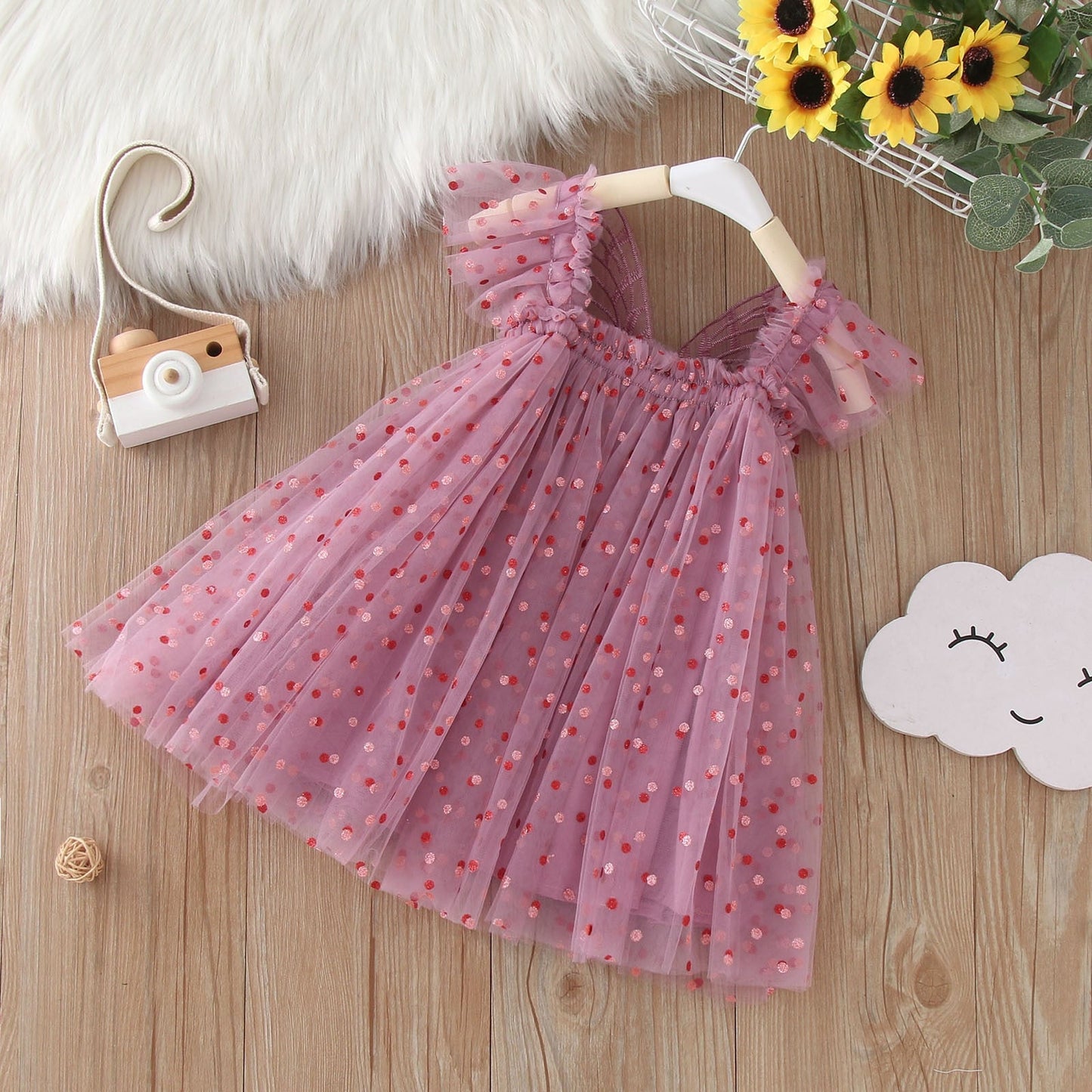 summer sleeveless daisy floral dresses