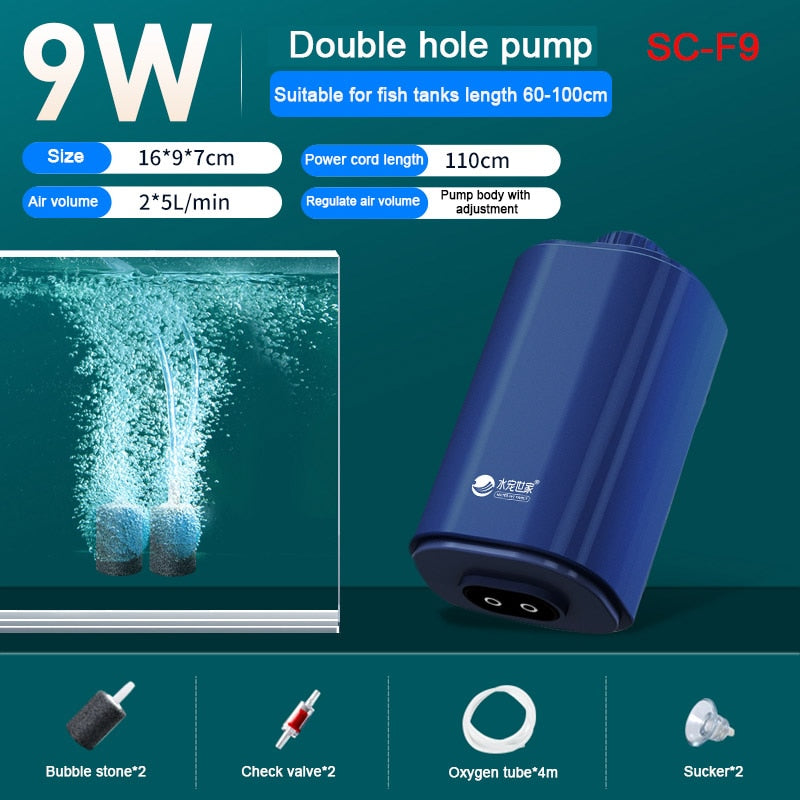 Silent Aquarium Oxygen Air Pump