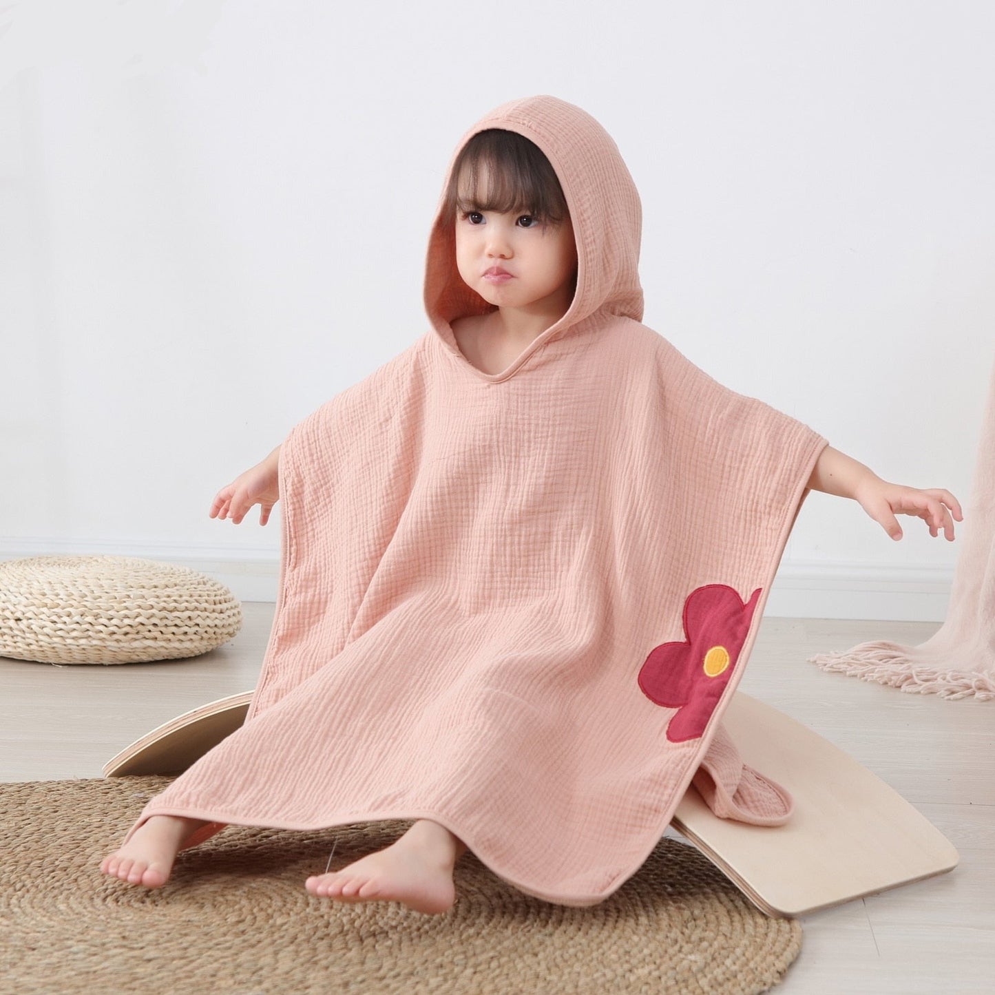 Muslin Baby Hooded Poncho Towel