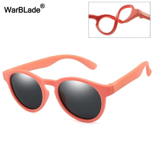 round Polarized Kids Sunglasses Silicone Flexible Safety Children Sun Glasses Fashion Boys Girls Shades Eyewear UV400