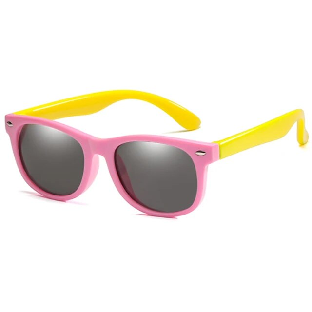 round Polarized Kids Sunglasses Silicone Flexible Safety Children Sun Glasses Fashion Boys Girls Shades Eyewear UV400