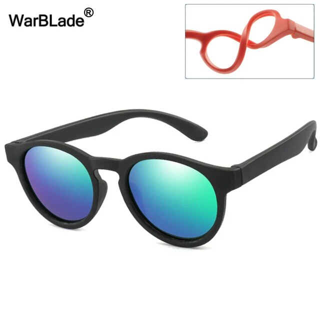 round Polarized Kids Sunglasses Silicone Flexible Safety Children Sun Glasses Fashion Boys Girls Shades Eyewear UV400