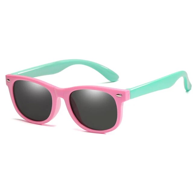 round Polarized Kids Sunglasses Silicone Flexible Safety Children Sun Glasses Fashion Boys Girls Shades Eyewear UV400