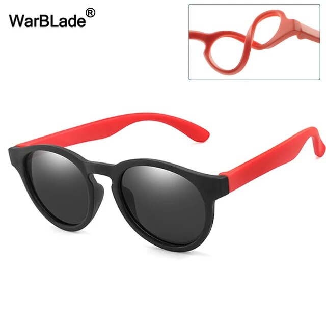 round Polarized Kids Sunglasses Silicone Flexible Safety Children Sun Glasses Fashion Boys Girls Shades Eyewear UV400