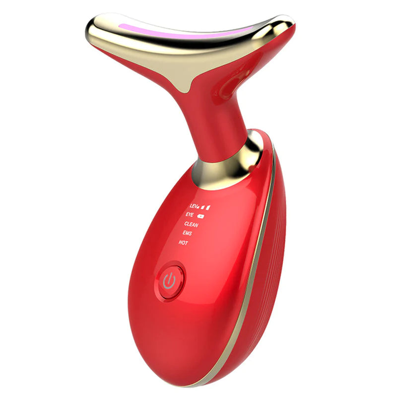 "Revitalize and Rejuvenate with our EMS Thermal Neck Lifting and Tightening Massager - The Ultimate Electric Microcurrent Wrinkle Remover and LED Photon Face Beauty Device for Women!"