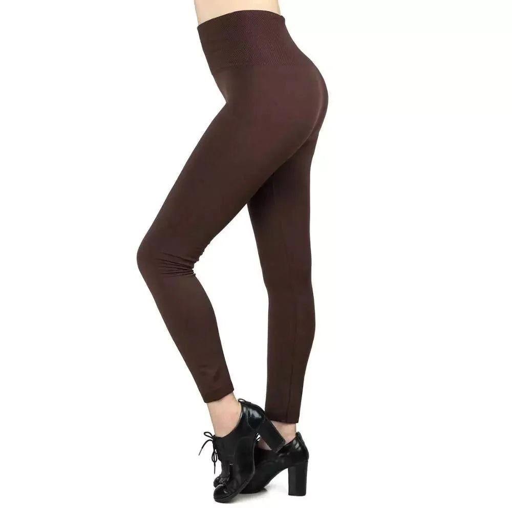 PBG Women's Fleece Leggings - Assorted Colors, High Waist, Stretchy, and Warm - One Size (Recommended for Small-Large)