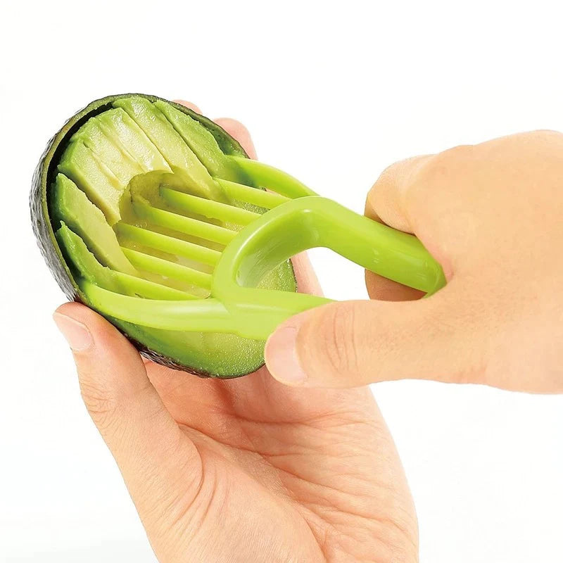 "Ultimate Avocado Tool: 3-in-1 Slicer, Corer, Butter Fruit Peeler - Perfect Kitchen Gadget for Hassle-Free Avocado Prep!"