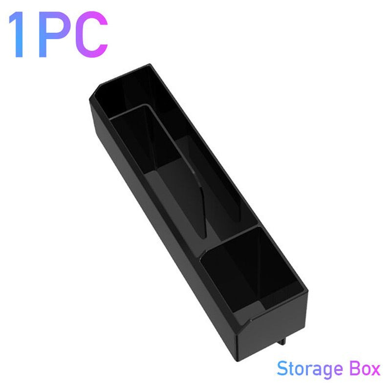 Car Seat Gap Storage Box with Dual USB Port Charger and Cable Organizer for iOS/Android/Type C - Auto Stowing and Tidying Solution
