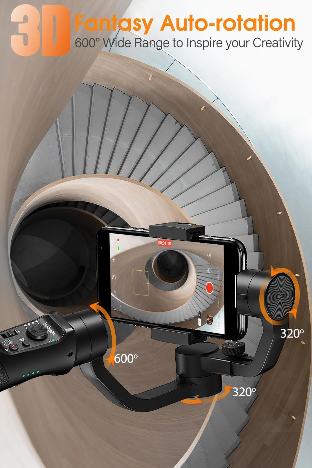 Professional Title: "Hohem iSteady Mobile Plus: Advanced 3-Axis Gimbal Stabilizer for Android and iPhone PRO Series"