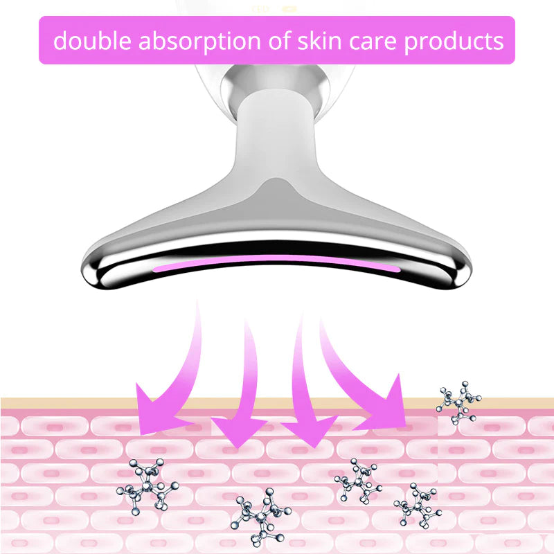 "Revitalize and Rejuvenate with our EMS Thermal Neck Lifting and Tightening Massager - The Ultimate Electric Microcurrent Wrinkle Remover and LED Photon Face Beauty Device for Women!"
