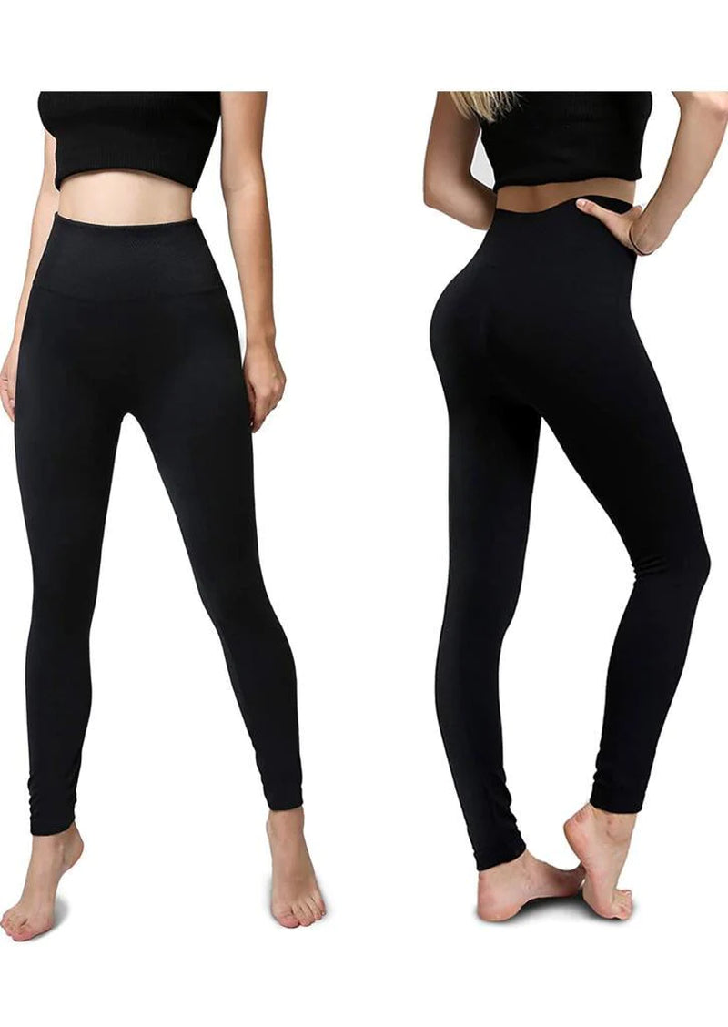 PBG Women's Fleece Leggings - Assorted Colors, High Waist, Stretchy, and Warm - One Size (Recommended for Small-Large)
