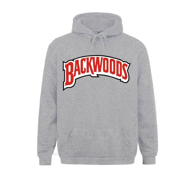 "Backwoods Logo Hoodie: Classic Men's Pullover for a Funny, Oversized, and Kawaii Style"