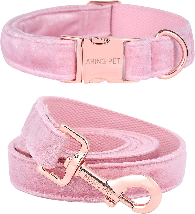 "Premium ARING Velvet Dog Collar and Leash Set - Soft, Comfy & Adjustable for Ultimate Canine Comfort!"