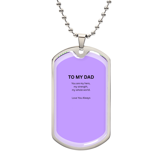 Engraved Dog Tag Necklace for Dad — Father's Day Gift