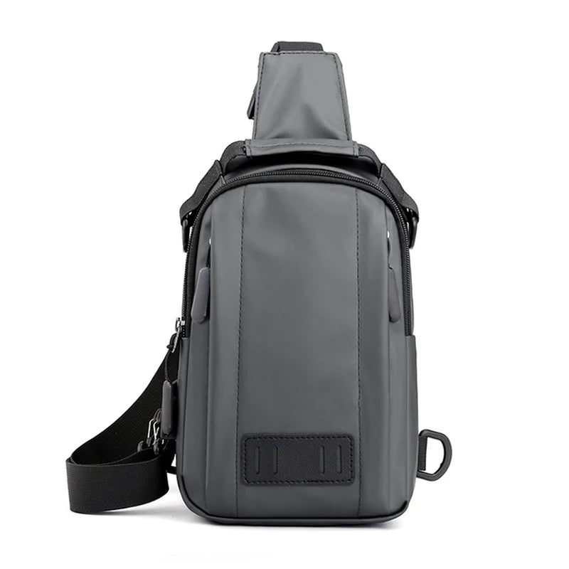 "Ultimate Men's Crossbody Bag: Stylish, Waterproof, and Equipped with USB Charging Port for On-the-Go Convenience!"