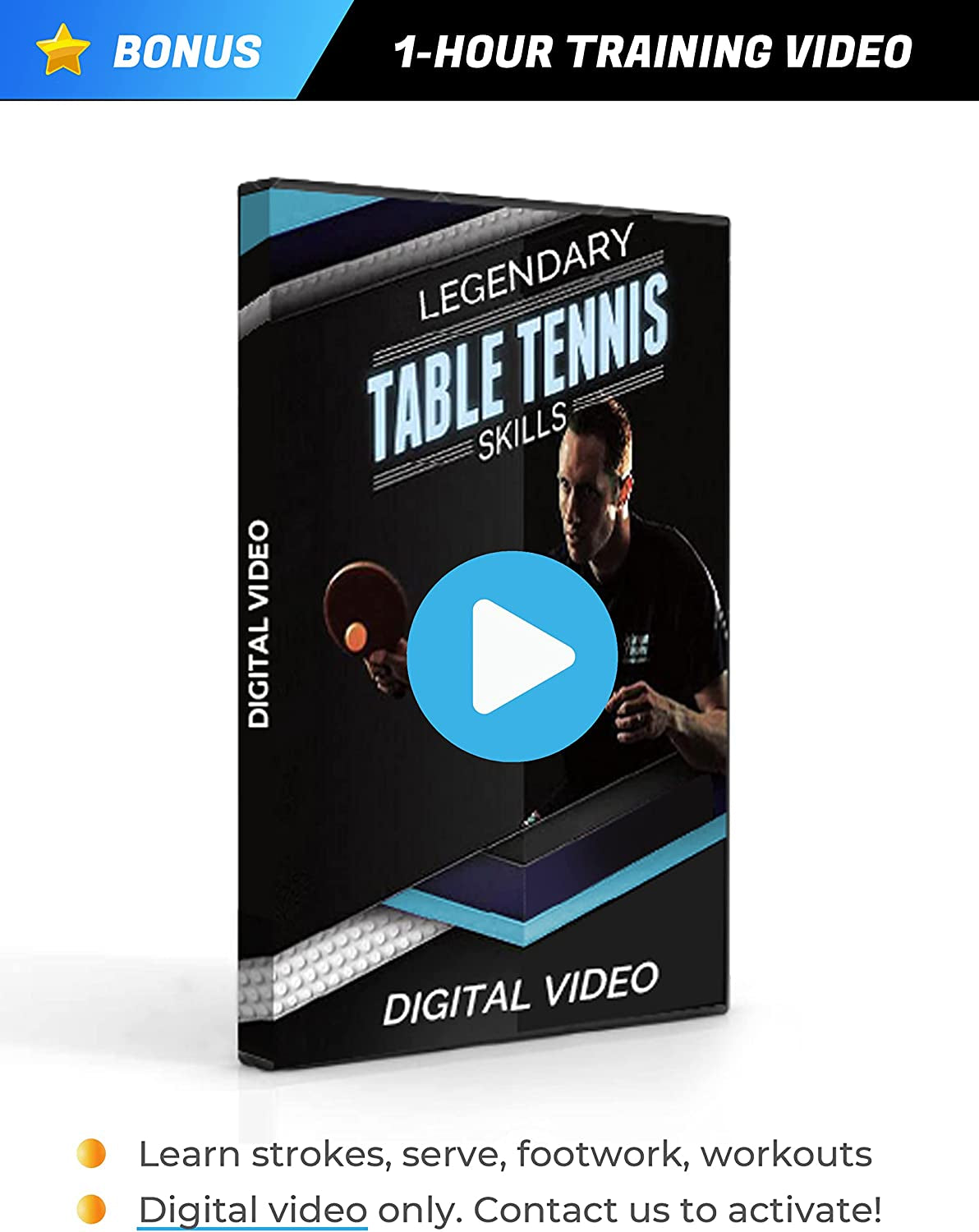 "Enhance Your Skills with the Premium Ping Pong Racket Set - Includes Paddle, Case, and Training Video"