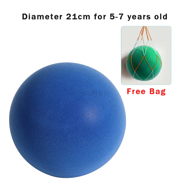 Professional product title: "Silent Size 7 Squeezable Bouncing Basketball - Indoor Mute Ball for Sports and Recreation - 24cm Foam Basketball"