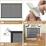 "Ultimate Dog Safety Fence: Foldable, Breathable Mesh Playpen with Hook and Isolated Network for Pet Isolation and Stair Gate"