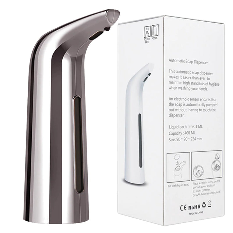 "Hygienic Hands in Seconds! 400ml Touchless Gel Dispenser - Automatic Infrared Sensor, Perfect for Kitchen & Bathroom"