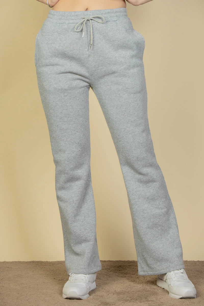 Cozy Chic: Capella Drawstring Sweatpants with Slant Pockets