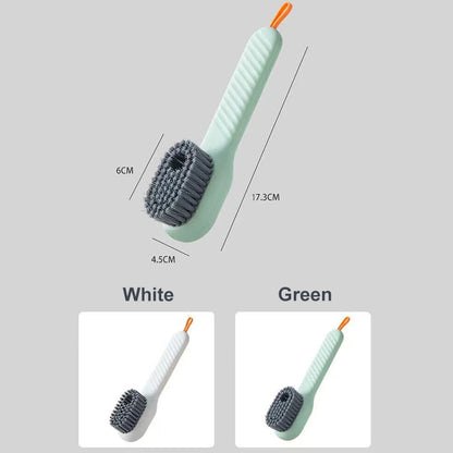 Multifunction Cleaning Shoe Brush Soft Automatic Liquid Shoe Brush Long Handle Clothes Brush Soap Brush with Hook Clean Tool