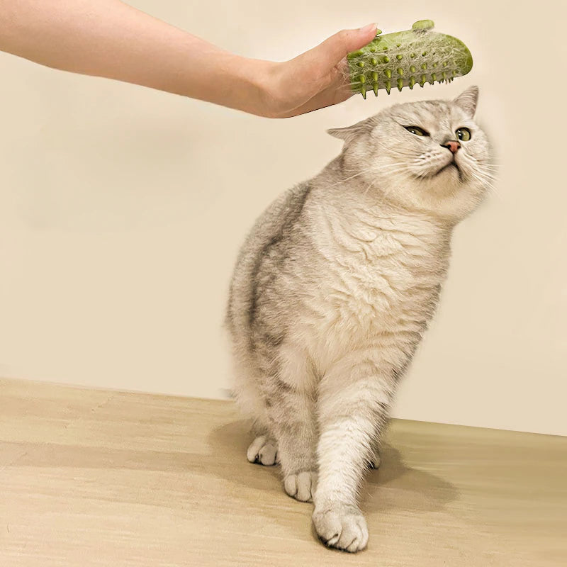 Professional Title: "Wall-Mounted Cat Scratcher Comb for Grooming, Hair Removal, and Massage with Self-Cleaning Feature"