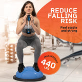 "Enhance Your Fitness Regimen with the Half Exercise Ball - The Ultimate Balance Ball Trainer for Comprehensive Body Workouts and Physical Therapy"