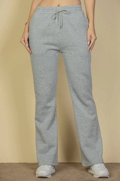 Cozy Chic: Capella Drawstring Sweatpants with Slant Pockets