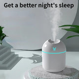 "Experience Serene Bliss: USB-Powered 250ML Mini Aromatherapy Humidifier with Romantic Light - Perfect for Home, Car, and Office Air Purification"