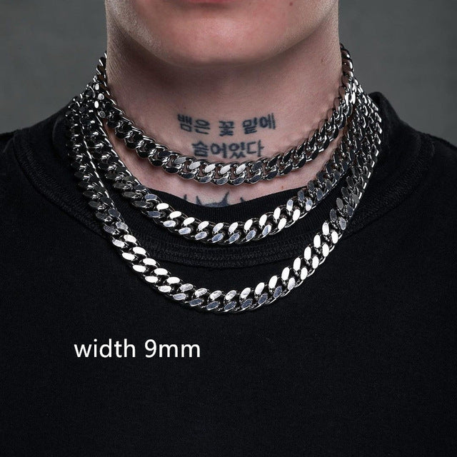 Rope Cuban Chain Necklace Men'