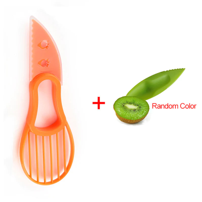 "Ultimate Avocado Tool: 3-in-1 Slicer, Corer, Butter Fruit Peeler - Perfect Kitchen Gadget for Hassle-Free Avocado Prep!"