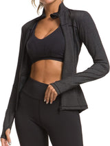 "Stay Fit and Fashionable with our Stylish and Colorful Women's Workout Jacket - The Perfect Lightweight and Slim Fit Track Jacket with Pockets and Full Zip Design!"