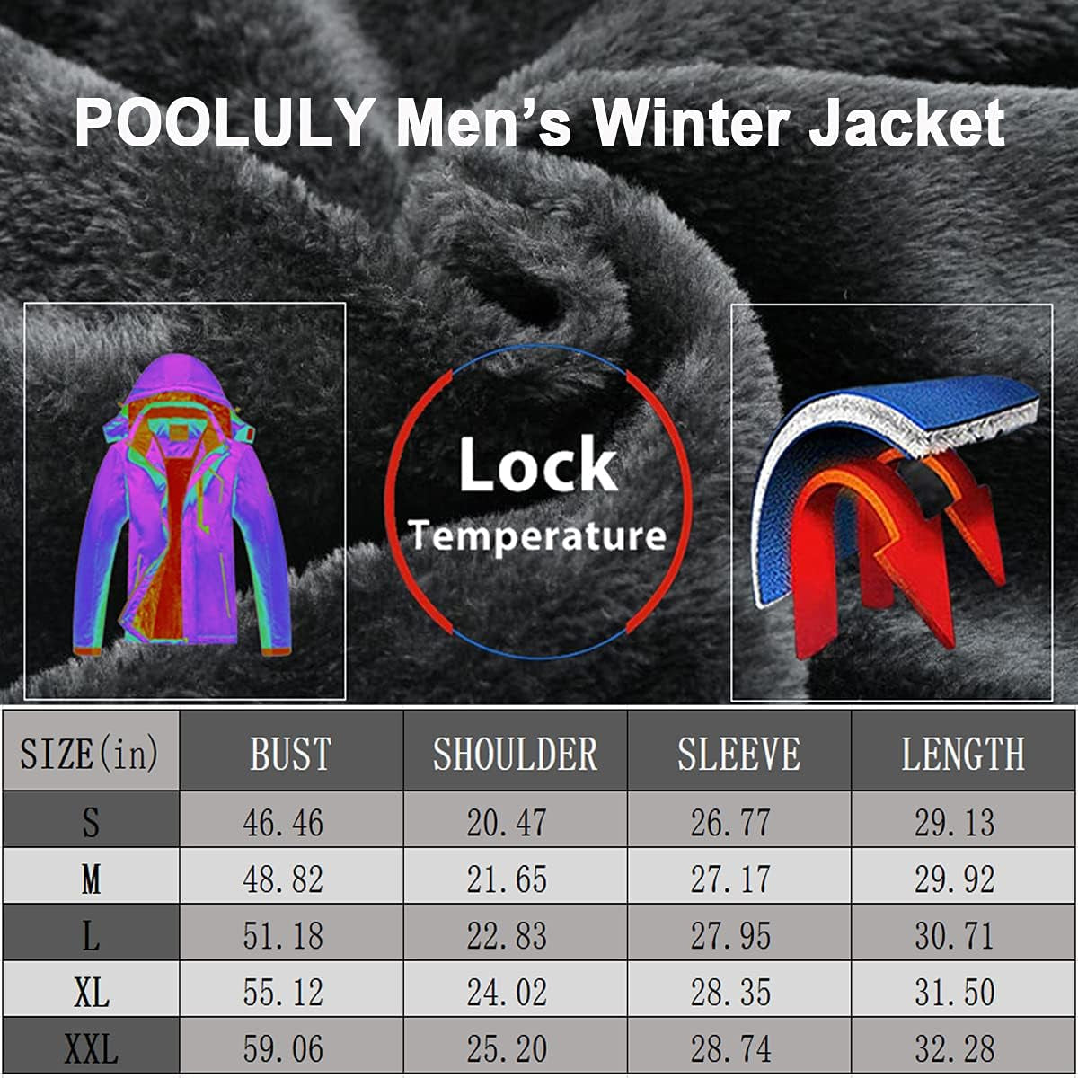 Men's Winter Ski Jacket - Waterproof Windbreaker with Hood, Ideal for Snowboarding and Rainy Conditions