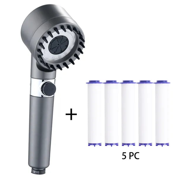 "Innovative High Pressure Showerhead with 3 Modes and Portable Filter for Rainfall Experience in the Bathroom"