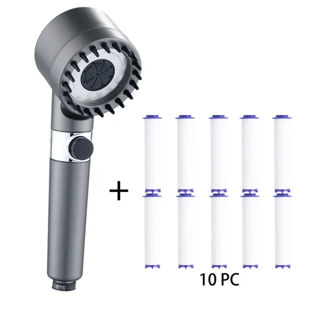 "Innovative High Pressure Showerhead with 3 Modes and Portable Filter for Rainfall Experience in the Bathroom"