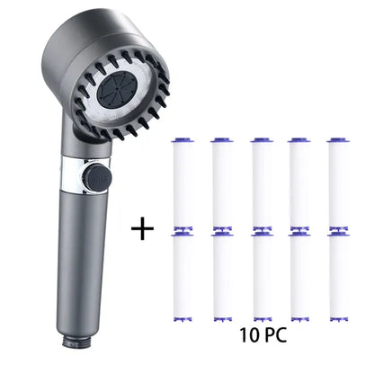 "Innovative High Pressure Showerhead with 3 Modes and Portable Filter for Rainfall Experience in the Bathroom"
