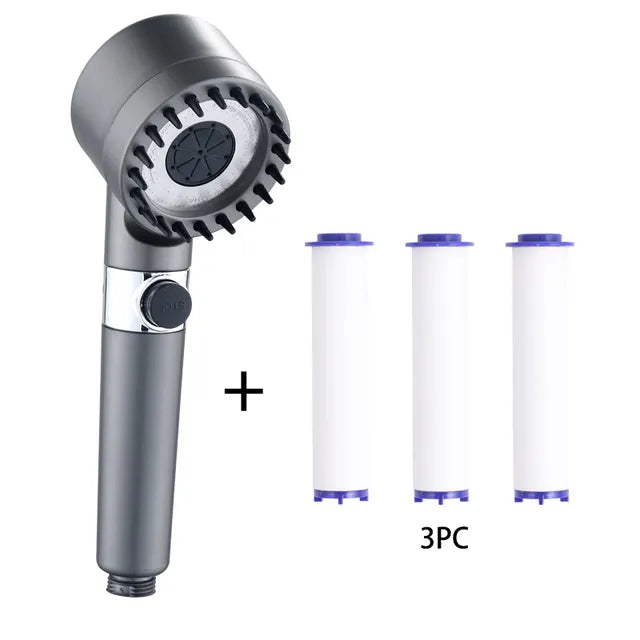 "Innovative High Pressure Showerhead with 3 Modes and Portable Filter for Rainfall Experience in the Bathroom"