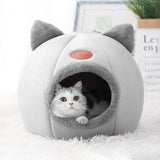 Luxurious Plush Enclosed Cat Bed