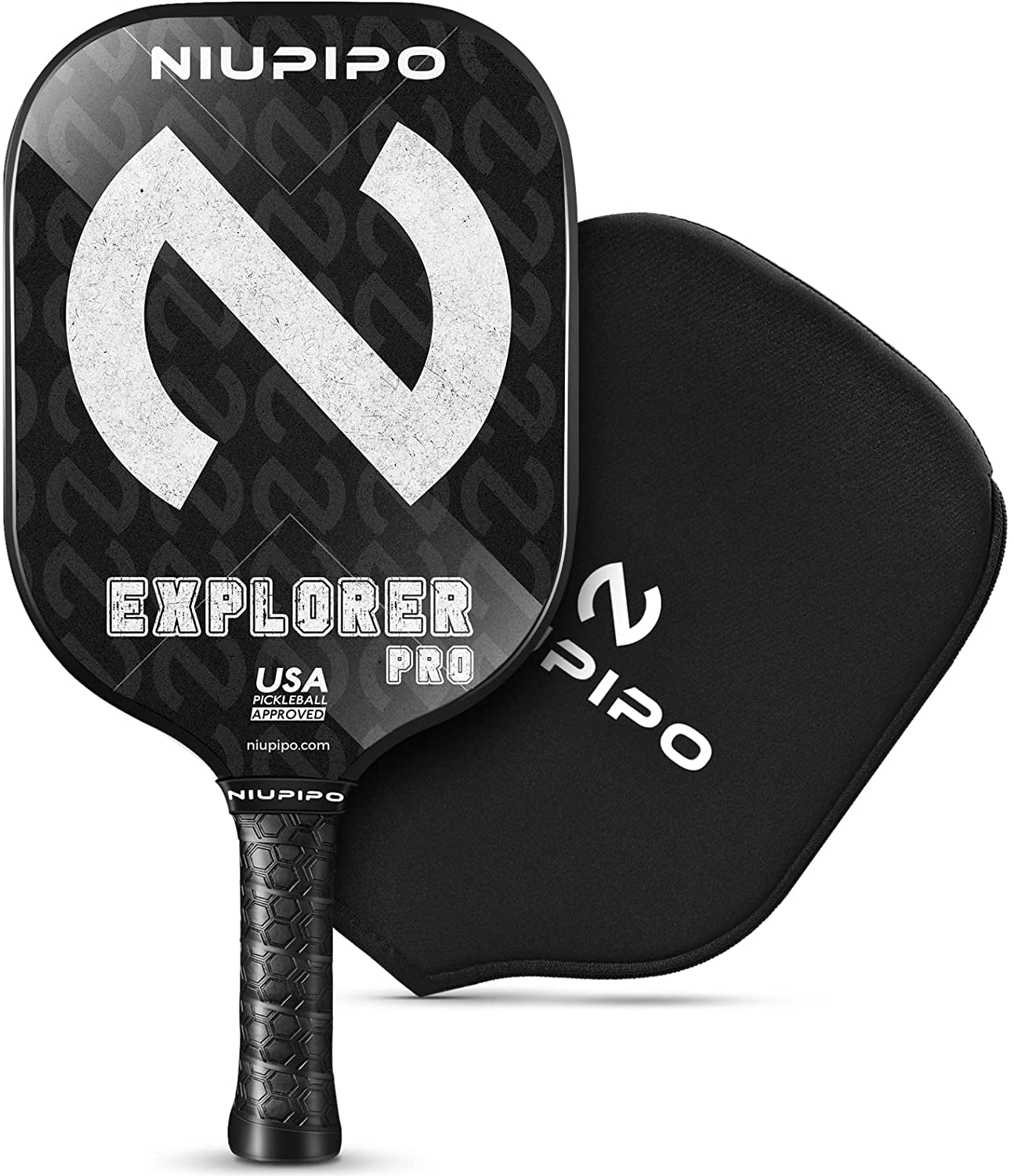 "Professional Grade Graphite Pickleball Paddle Set - Approved by USAPA, Feather-Light Racket with Advanced Honeycomb Core and Ultra-Comfort Grip - Complete with Travel Bag and Paddle Protection Cover"