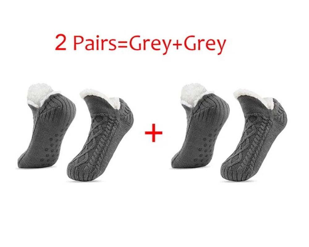 Men's Thermal Slipper Socks: Winter Warm, Short Cotton, Thickened, Non-Slip Grip, Soft and Cozy, Fuzzy Floor Socks