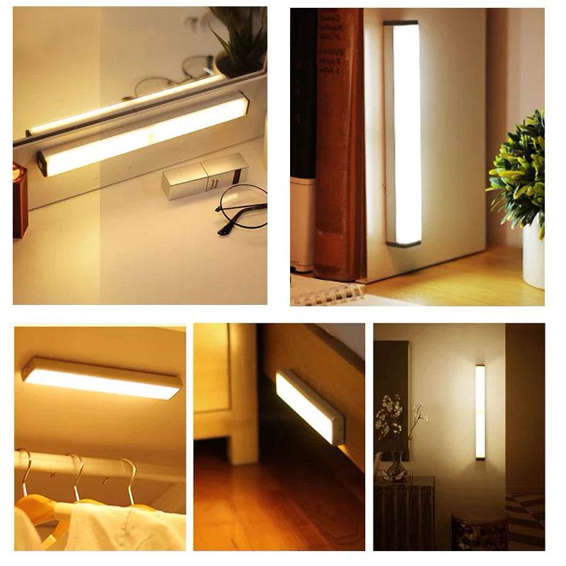 "Enhance Your Home with Wireless LED Motion Sensor Night Lights - Perfect for Bedrooms, Staircases, Closets, and More!"