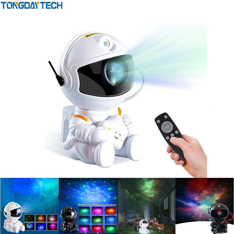 "Starry Sky Astronaut LED Night Light: Galaxy Star Projector Lamp for Bedroom Decoration, Home Décor, and Children's Gifts"