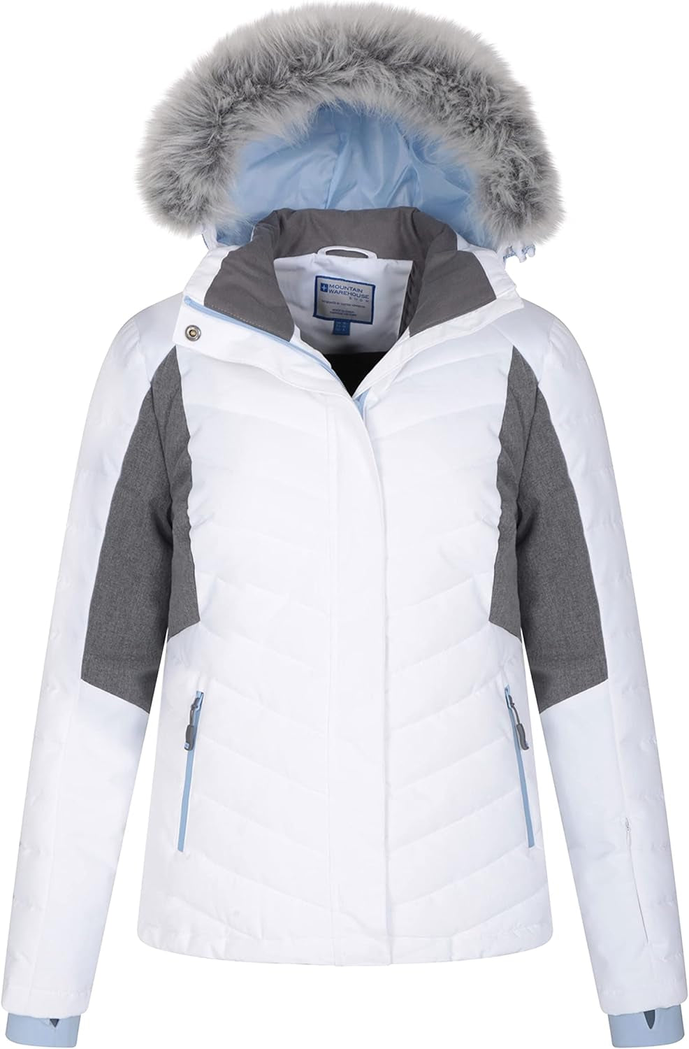 "Experience Optimal Warmth and Fashion on the Slopes with Powder Women's Padded Ski Jacket - Guaranteed Snowproof!"