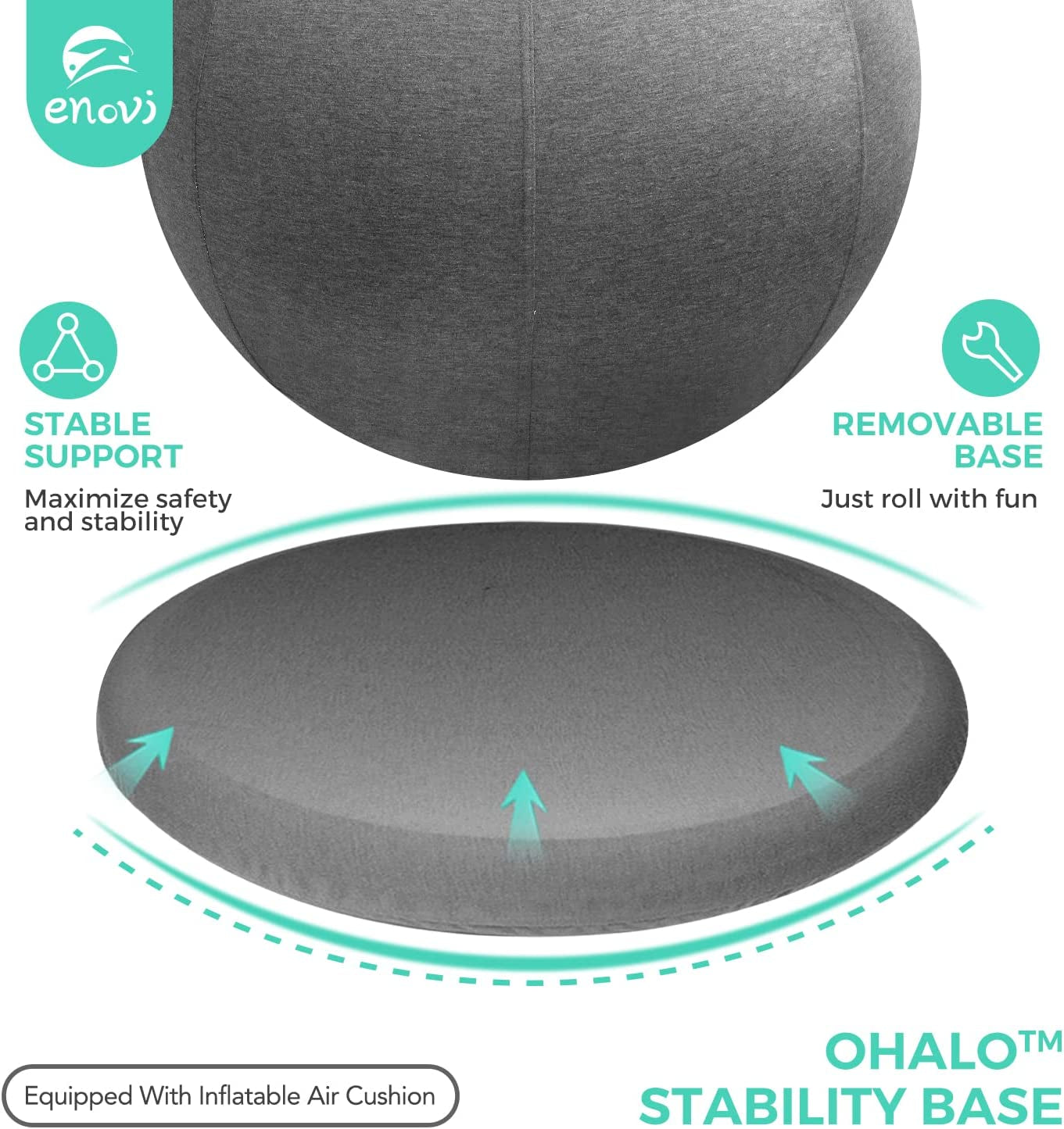 "Pro Balance Ball Chair: Optimize Comfort and Support for Work, Yoga, and Pregnancy. Stylish, Ergonomic Design with Slipcover and Stable Base. Relieve Back Pain and Embrace a Healthier, Active Lifestyle. Multiple Color and Size Options Available."