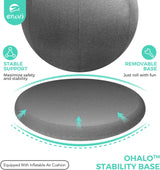 "Pro Balance Ball Chair: Optimize Comfort and Support for Work, Yoga, and Pregnancy. Stylish, Ergonomic Design with Slipcover and Stable Base. Relieve Back Pain and Embrace a Healthier, Active Lifestyle. Multiple Color and Size Options Available."