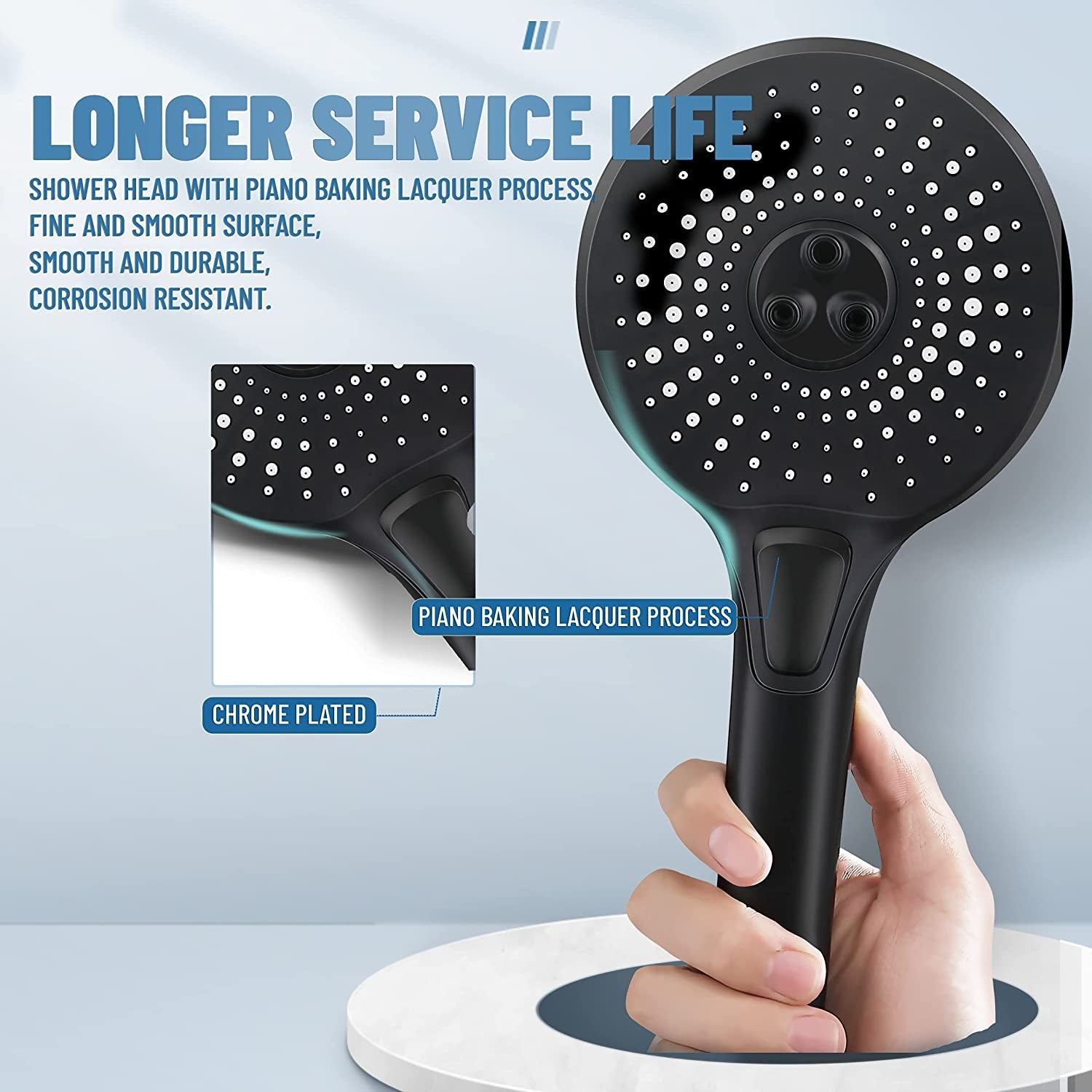 Luxurious High Pressure Handheld Shower Set with Multi-Shower Head and Long Stainless Hose - Enhance Your Shower Experience!