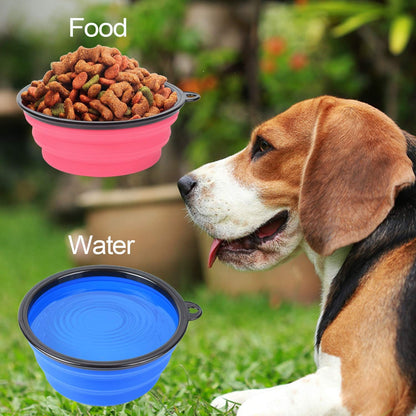 "Convenient 2-Pack Collapsible Dog Bowls for On-The-Go Pets – BPA Free, Dishwasher Safe, and Travel-Friendly!"